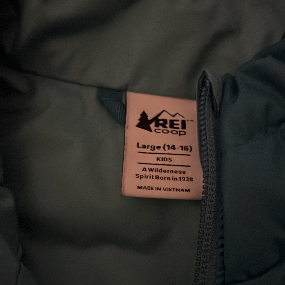 Teal Blue Girls Light puffer Size 14/16 - Picture 2 of 2